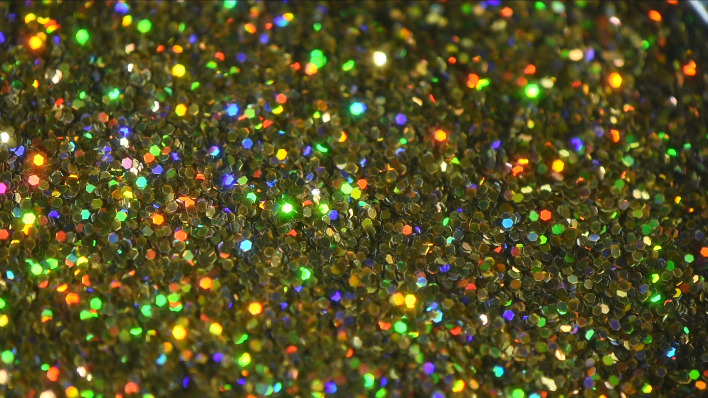 Atomic Sunshine, Gold Holographic Metal Flake 027 hex