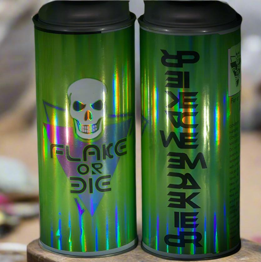 Flake or Die Spray Paint with Metal Flake