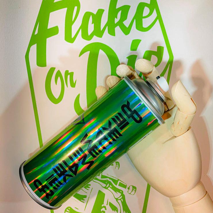 Flake or Die Spray Paint with Metal Flake