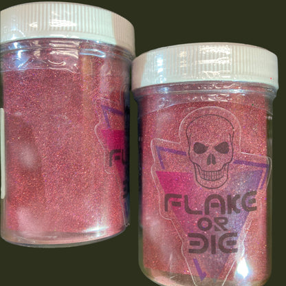 FLake or Die Atomic Cherry, Red Holographic Metal Flake 004 square