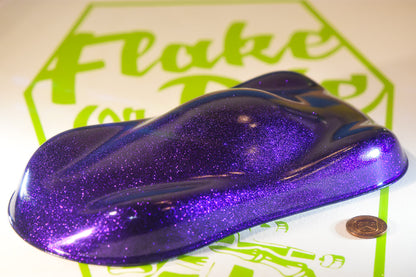 Flake Or Die, Bruiser 004, Purple Metal Flake, Over Black Speed Shape