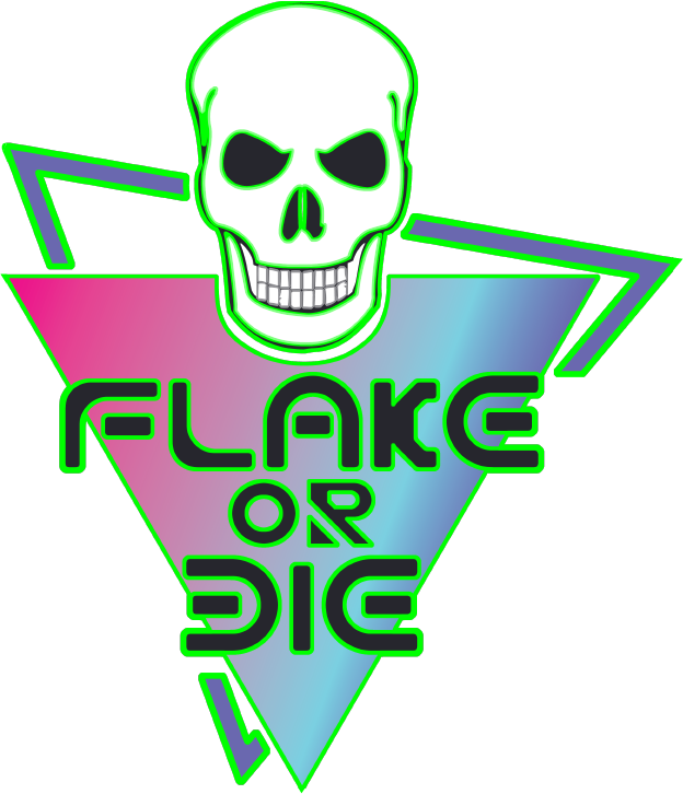 Logo for Flake Or Die products. 